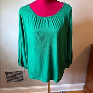 Banana Republic Green Top with Relaxed Sleeves
